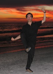 At Sunset in Florida 2004: Chen style Tai Chi  - Stirring the Sea